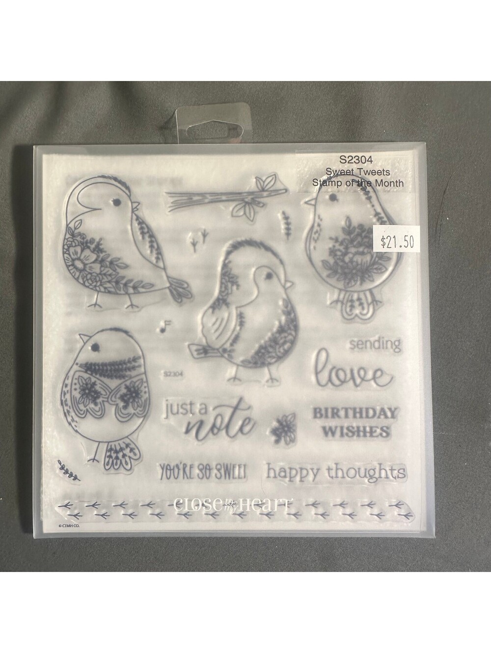 Close To My Heart S2304 Sweet Tweets Acrylic Stamp Set